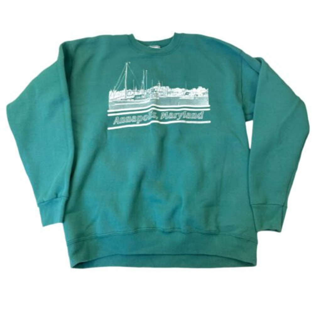 Vintage 90s Lee Sport Heavyweight Annapolis, Maryland Boat Marina 1993 Sweater L